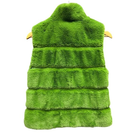 Love Token Faux Vince Fur Vest in Green (Retails for $200) - Size Small - Picture 2 of 2